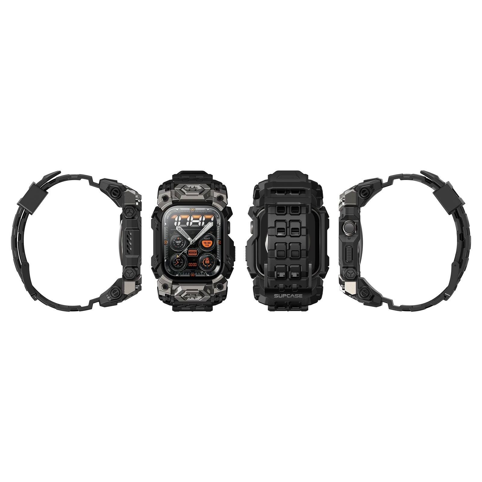 Alt View 8. SUPCASE - UB Ore Rugged Wristband Case for Apple Watch 46mm - Black.