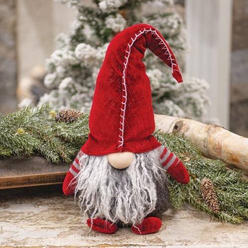 Angle. BreeBe - *Sitting Red Sparkle Seam Gnome - Red.