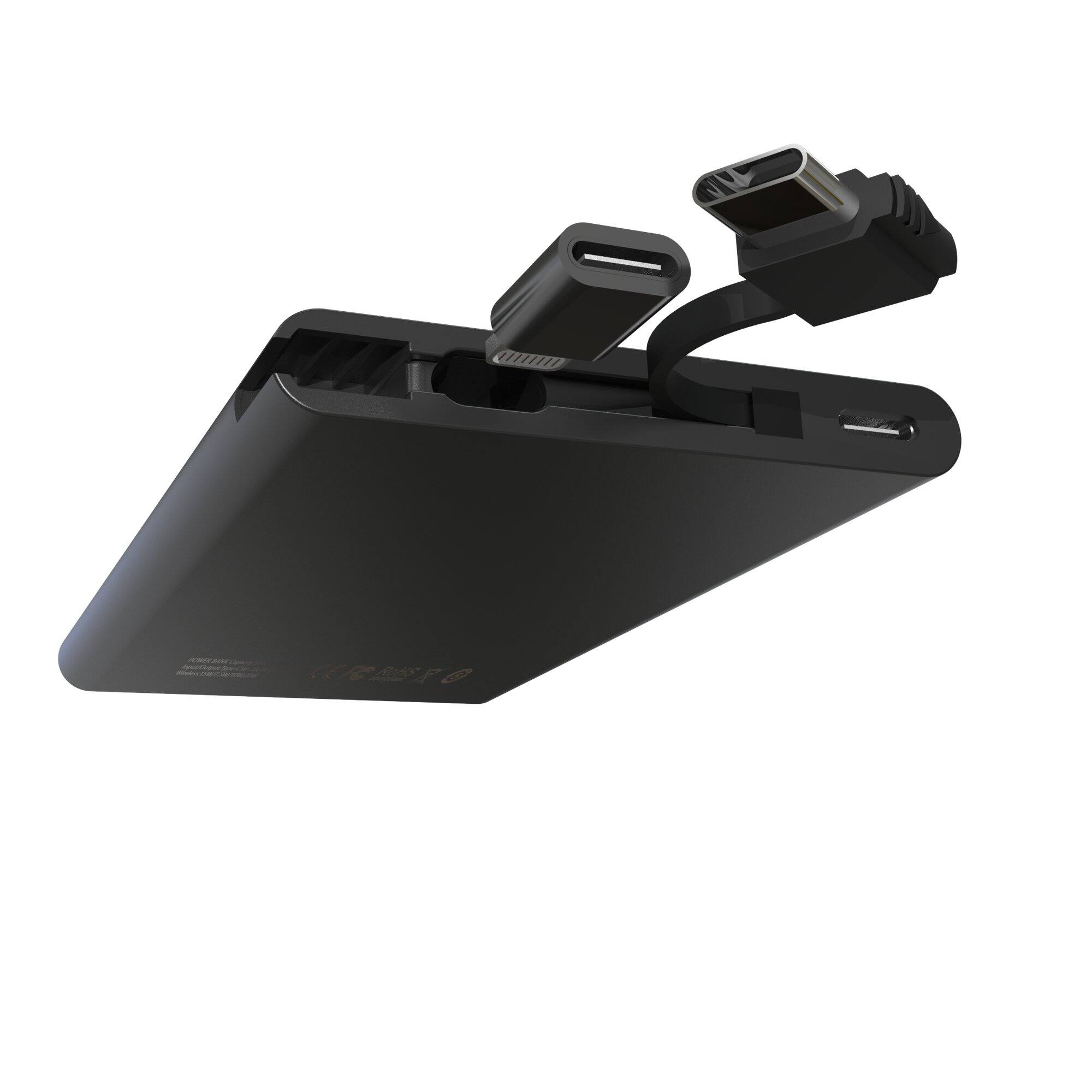 Alt View 2. Keyscaper - Kansas City Chiefs 5000mAh Flat Powerbank - Black.
