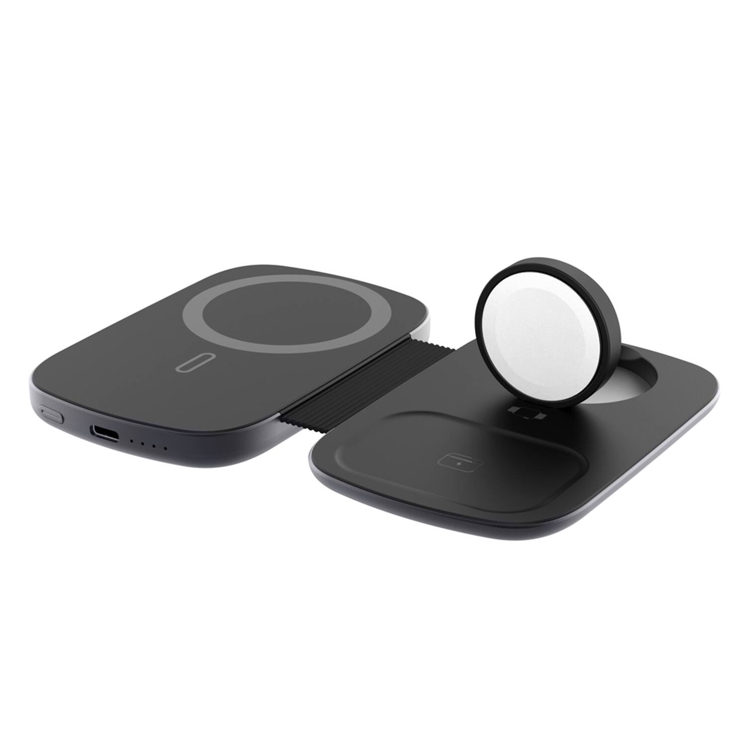 Alt View 6. Scapade - 5000mAh MagPower Pro 3-in-1 Foldable Magnetic Portable Power Pack - Black.