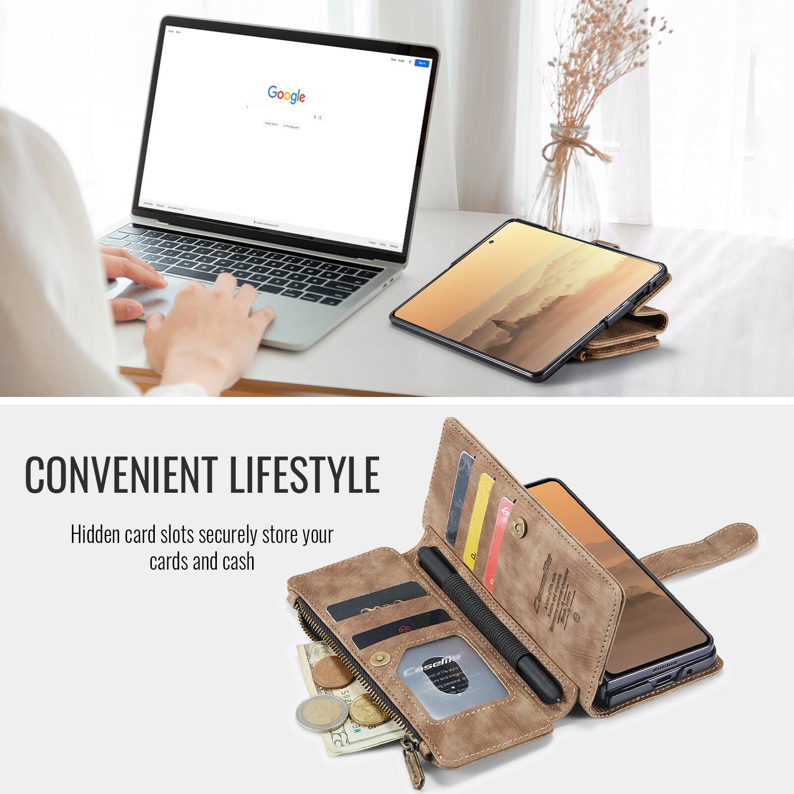 Google

CONVENIENT LIFESTYLE

Hidden card slots securely store your cards and cash