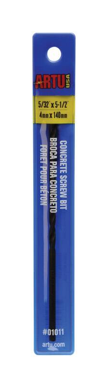 ARTU USA  
5/32 x 5-1/2"  
4mm x 140mm  
FORET BROCA CONCRETE POUR PARA BETON  
SCREW BIT  
#01011  
artu.com
