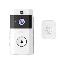 Cluzine - Wireless Video Doorbell Home Monitoring Video Intercom HD Night Vision Infrared Motion Detection