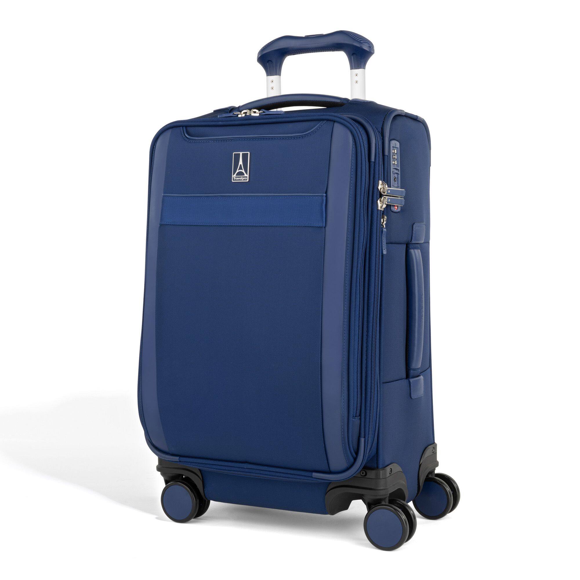Angle. Travelpro - Versapack + Softside Carry-On & Medium Spinner Luggage Set - Estate Blue.