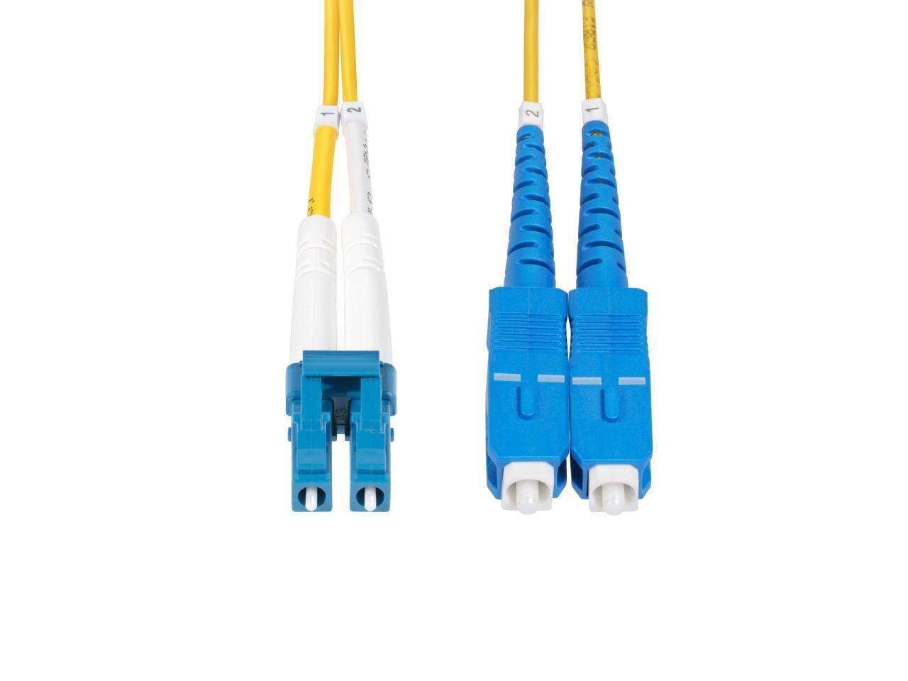 Alt View 3. StarTech.com - StarTech 3m LC to SC UPC OS2 Single Mode Duplex Fiber Cable 100G Low Loss LSZH Jumper.