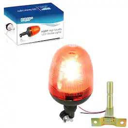 HQRP - Low Profile LED Strobe Beacon Light with Flexible Pipe Mount - 12 V 360 Degree Warning