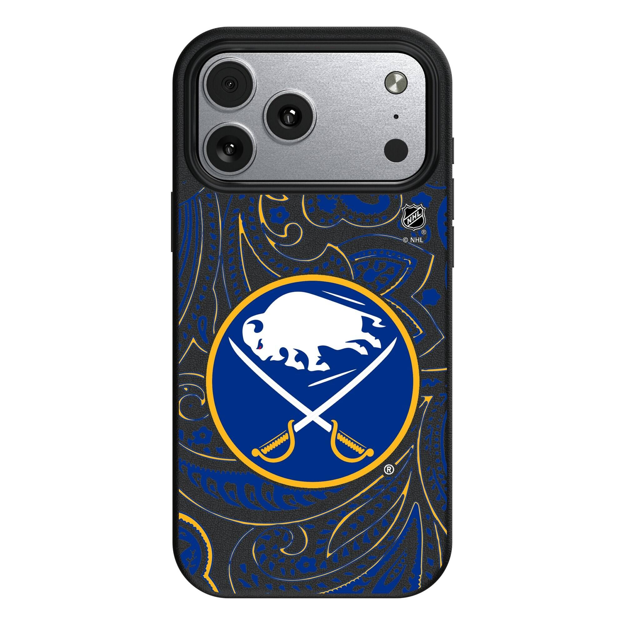 Keyscaper - NHL - Buffalo Sabres Paisley iPhone Magnetic Bump Case - 17 Air - Black