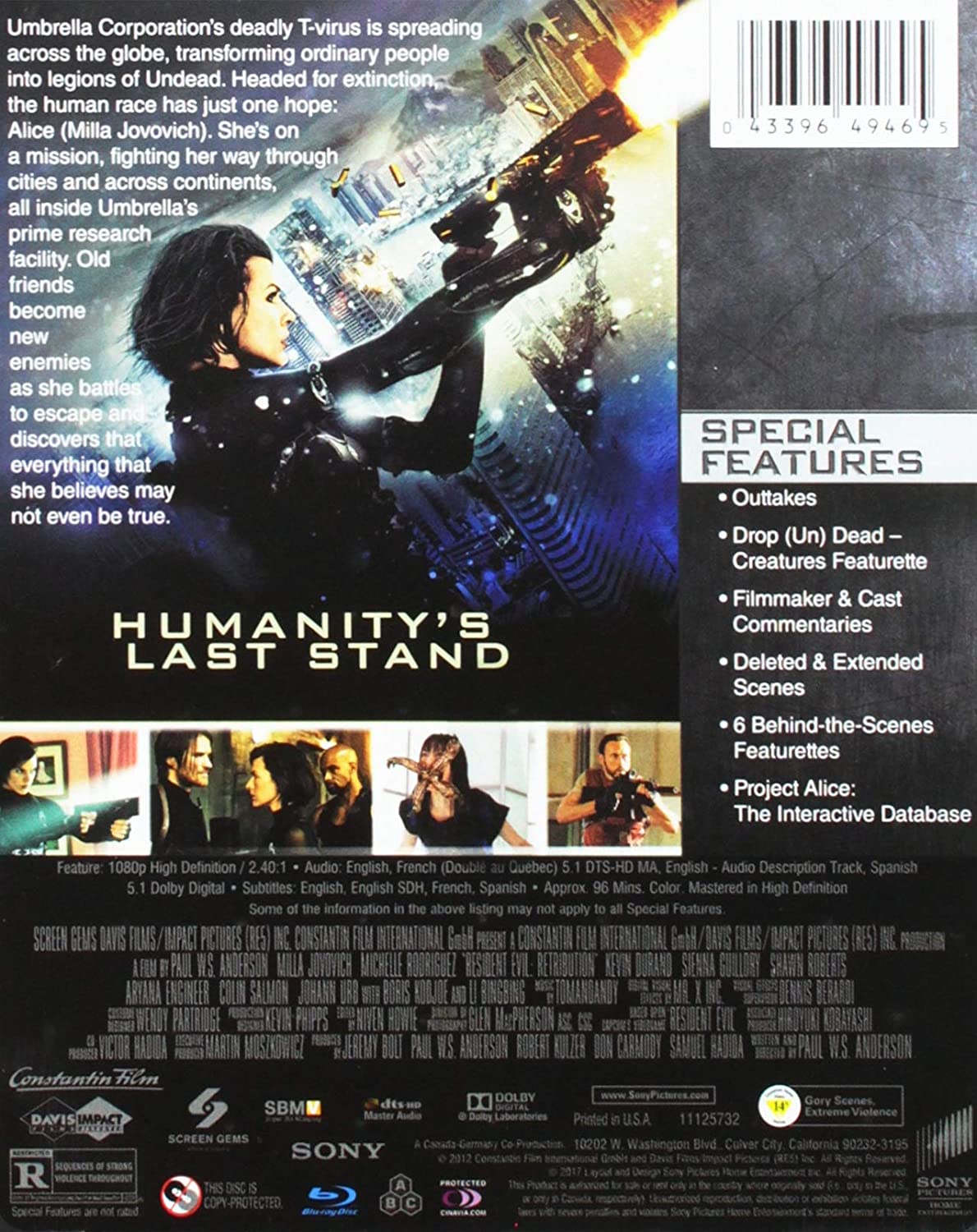 Alt View 1. Steelbook Resident Evil: Retribution (Blu-ray).