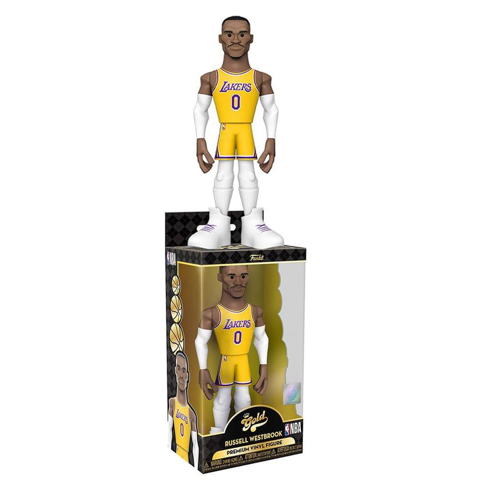 LAKERS O FO Forks LAKERS O Wo 0 W Gold & NBA RUSSELL WESTBROOK VINYL FIGURE PREMIUM