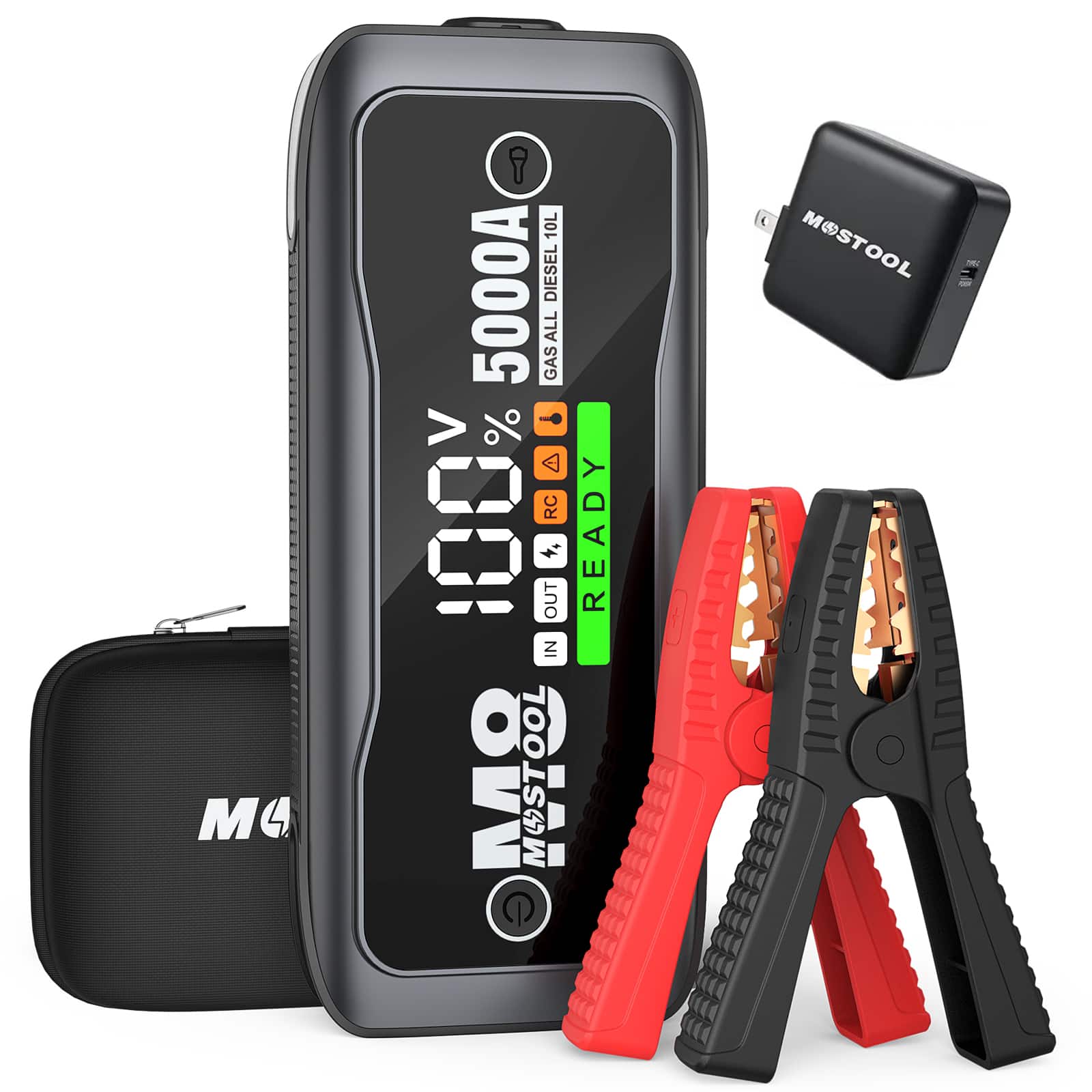 MOSTOOL - 5000A Peak Current Car Jump Starter with LCD Display and 20000mAh Battery price history on PriceWatchPro