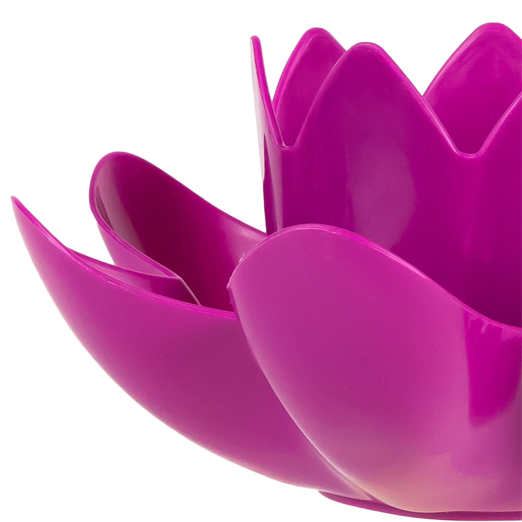 Alt View 2. Swim Central - 7.5" Magenta Hydro Tools Pool or Spa Floating Flower Candle Light - Purple.