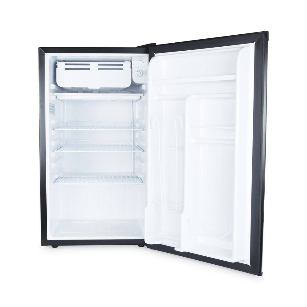 Angle. Alera - 3.2 cu-ft. Refrigerator with Chiller Compartment - Black - Black.