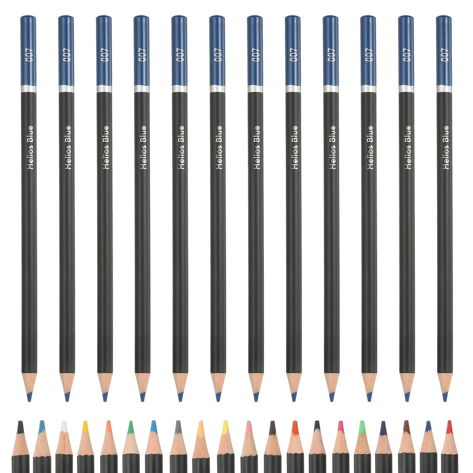 Unique Bargains - Colored Pencils, Oil-Based Drawing Pencils for Adult Coloring Books, Artists, Beginners, 12pcs - Blue price history on PriceWatchPro