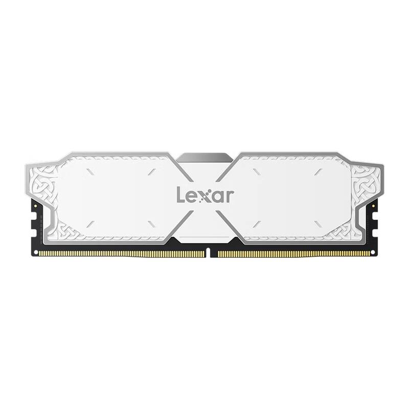 Front. Lexar - THOR OC DDR5 32GB (2 x 16GB) 6000MHz CL36 Desktop Memory Kit, White - Silver.