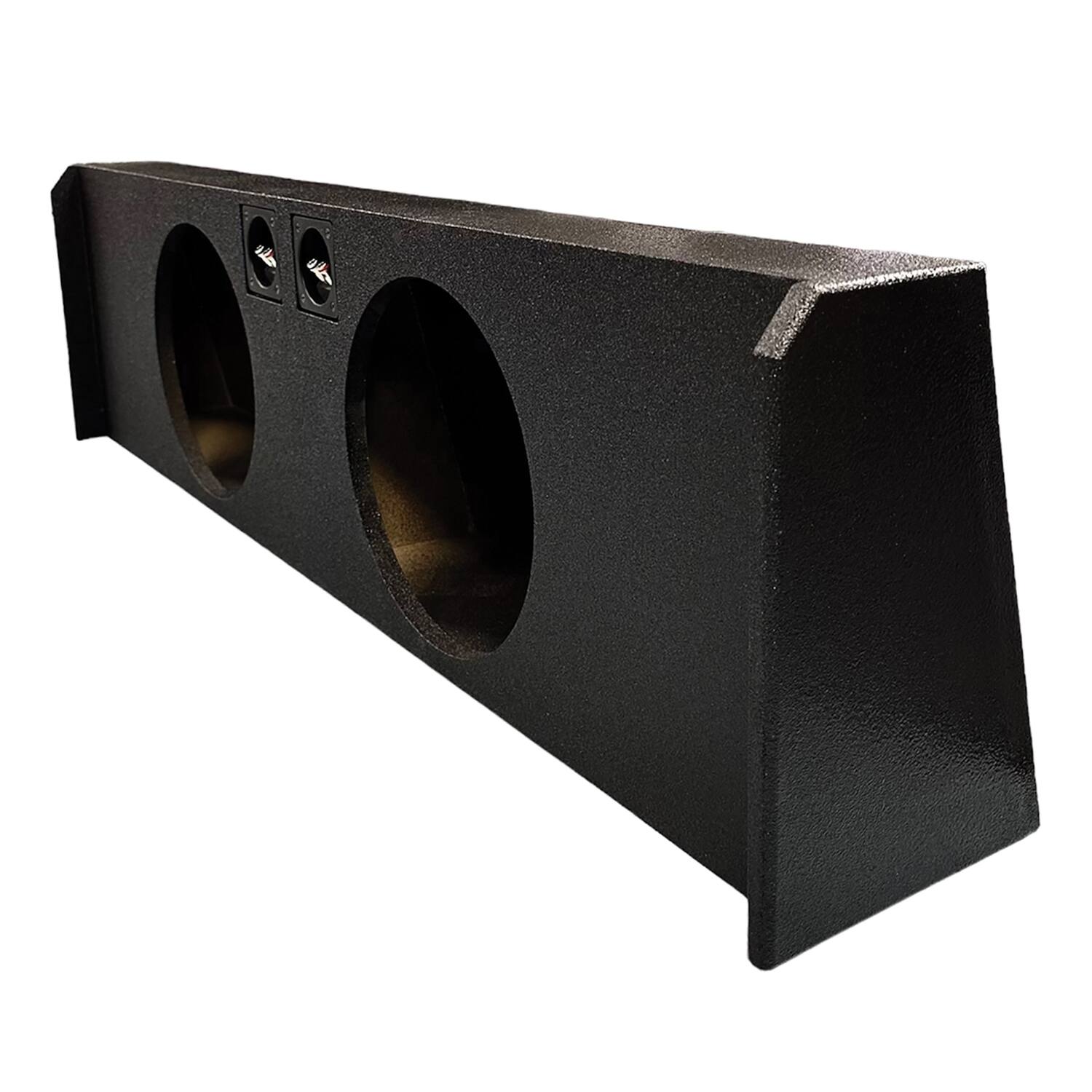 Front. King Boxes - King Boxes 12-in. Downfiring Double-speaker Black Sprayed Enclosure For Ford F-150 2009 Through 2023 - black.