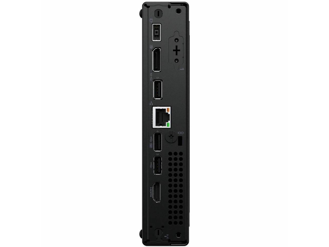 Alt View 2. Lenovo - Lenovo V100q Tiny Desktop, Intel Core i3-N305, 16GB RAM, 512GB NVMe SSD, Windows 11 Pro, Wi-Fi 6 - Black.