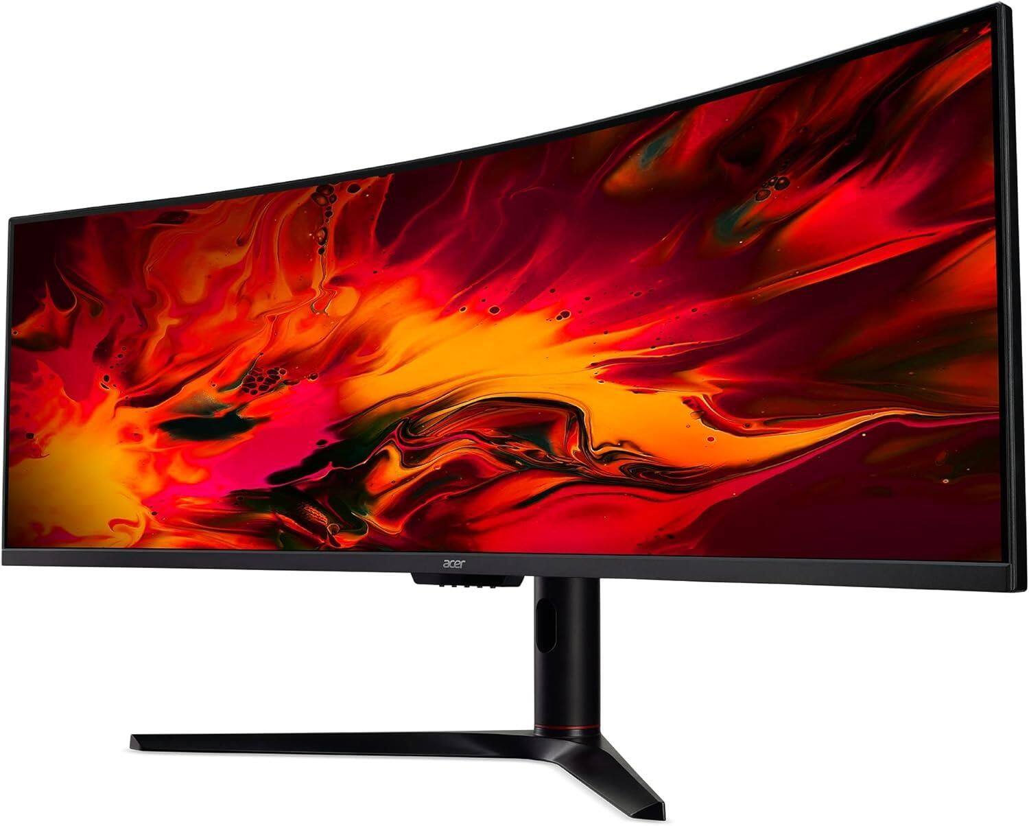 Angle. Acer - Nitro EI491CR 49" S Widescreen Gaming LCD Monitor 5120x1440 165Hz 4ms - Black.