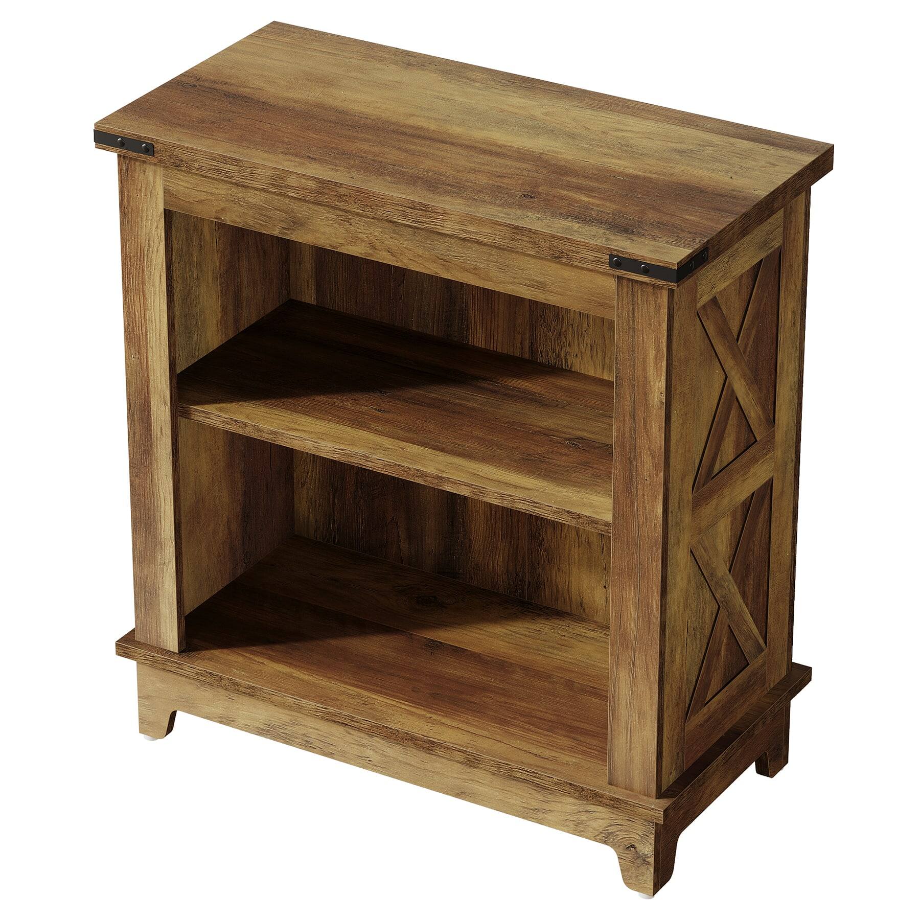 Back. Kadyn - Kadyn Wood End Table, Storage Sofa Side, Modern Living Room Accessory, Space-Saving Design, Brown - Brown.