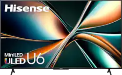 Hisense - 65" Class U6 Series Mini-LED 4K UHD QLED Smart Google TV (2024) - Front_Zoom