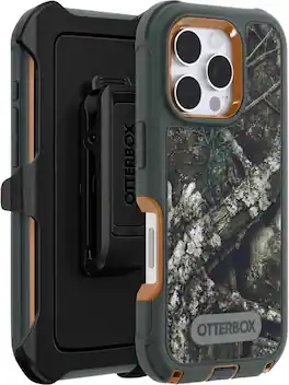 OtterBox - iPhone 16 Pro (Only) - Defender Series Case - Holster Clip Included - Built-in Magnets - Rugged & Durable - Realtree APX (Camo)