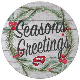 Jardine - Western Kentucky Hilltoppers 20'' x 20'' Season's Greetings Circle - White