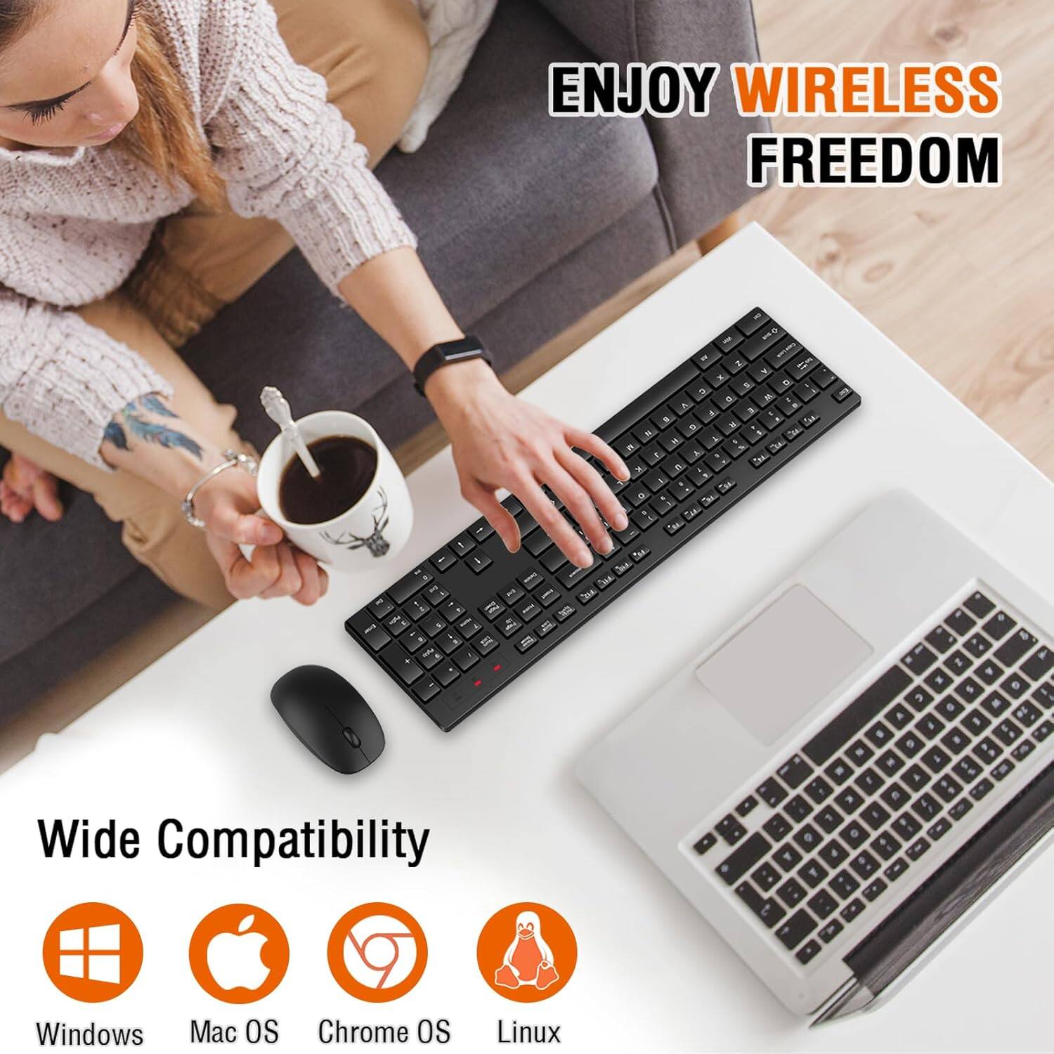 ENJOY WIRELESS FREEDOM

Wide Compatibility

Windows  
Mac OS  
Chrome OS  
Linux