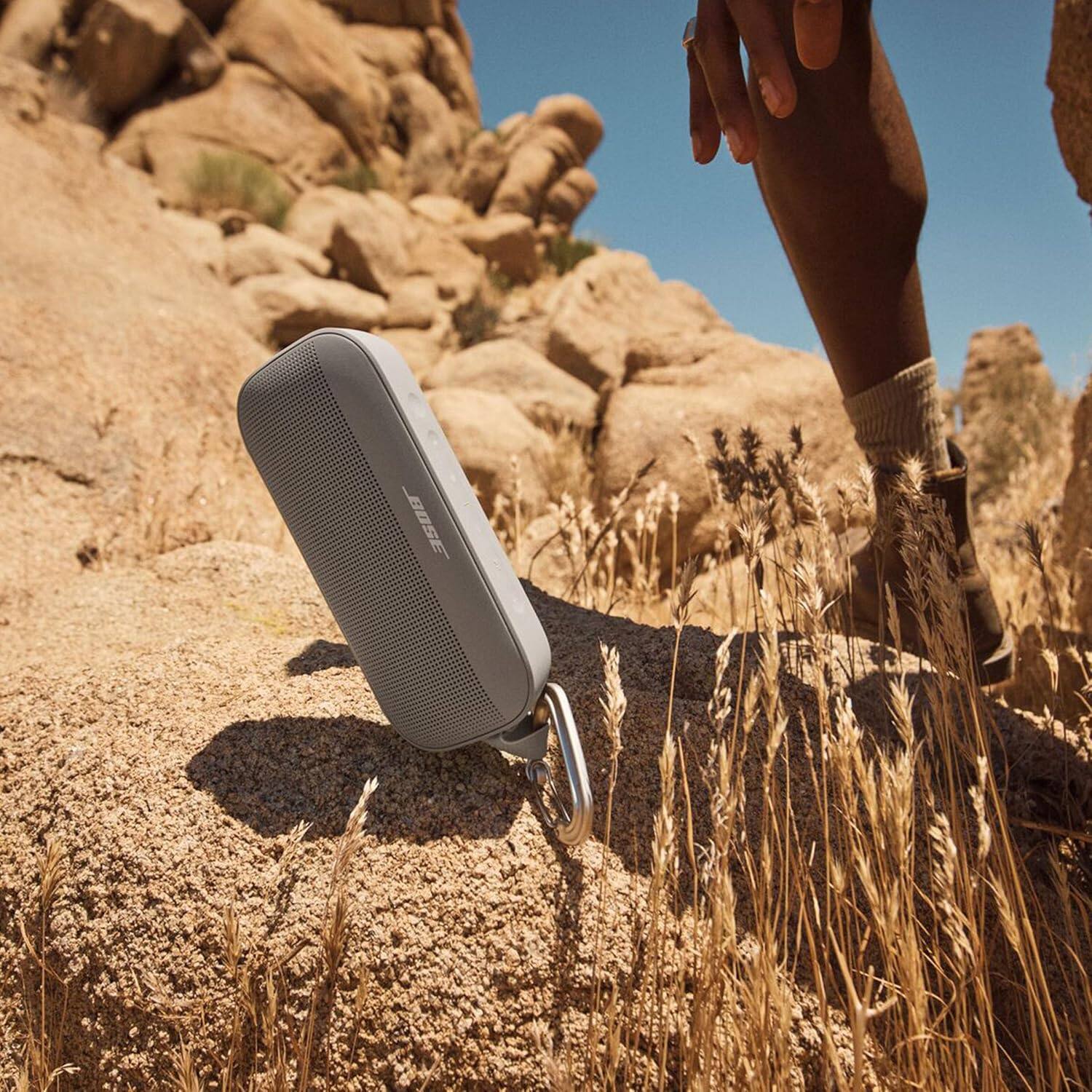Alt View 3. Bose - Bose SoundLink Flex Bluetooth Speaker (2nd Gen) Bundle with Fast Charger - Portable (Sandstone) - Sandstone.