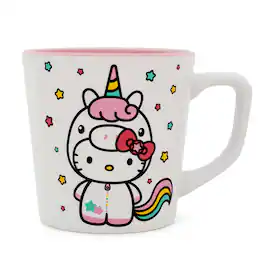 Silver Buffalo - Sanrio Hello Kitty Unicorn Ceramic Latte Mug | Holds 17 Ounces - Pink