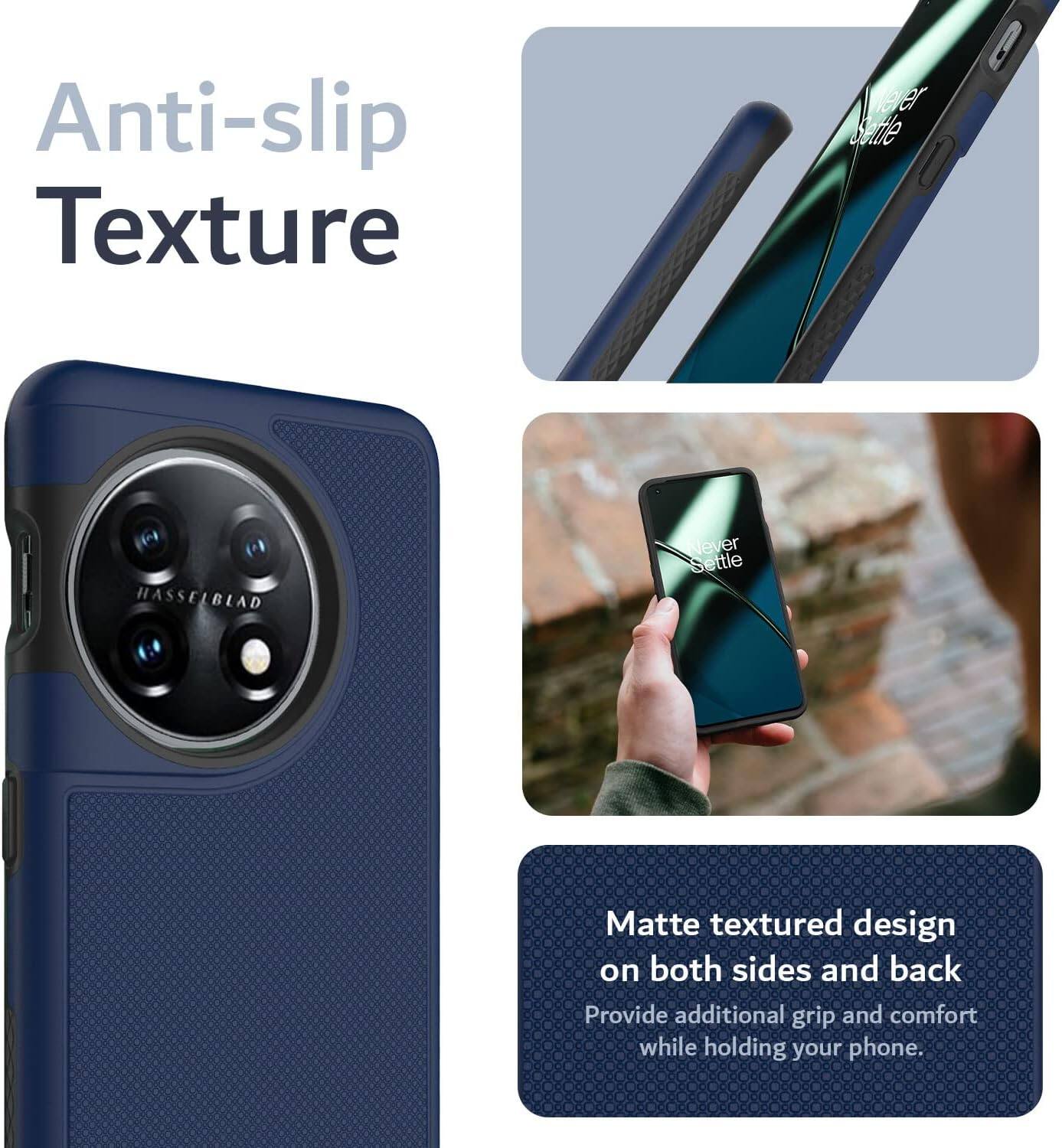 Anti-slip Texture

Matte textured design on both sides and back

Provide additional grip and comfort while holding your phone.