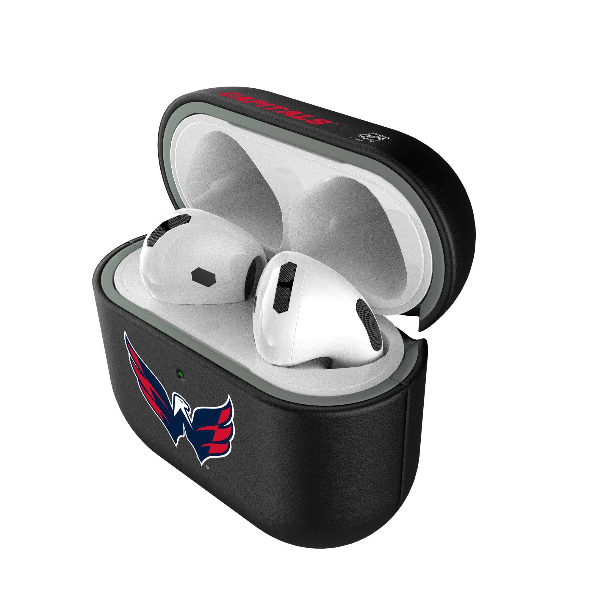 Alt View 3. Keyscaper - Washington Capitals Washington Capitals Insignia AirPods 4th Generation Case Cover - No Size - Black.