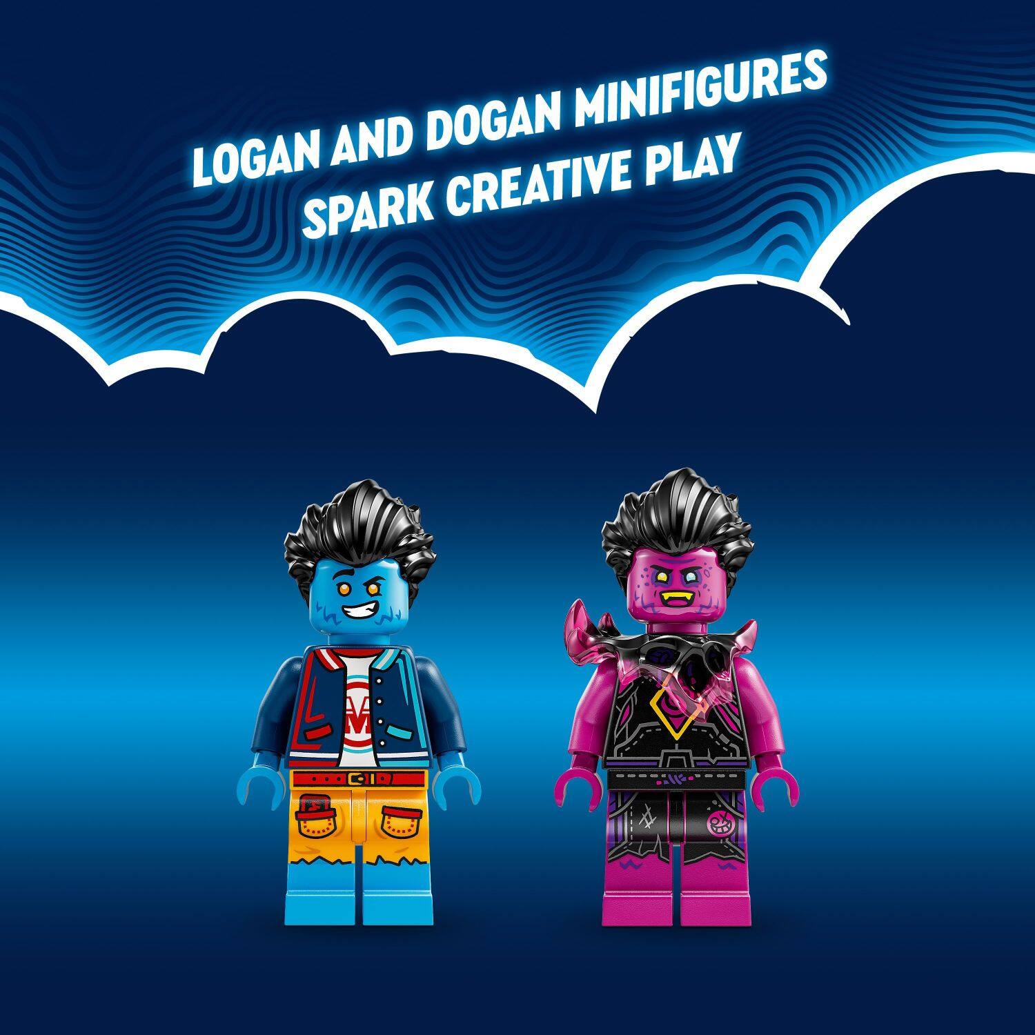 Logan and Dogan Minifigures Spark Creative Play.