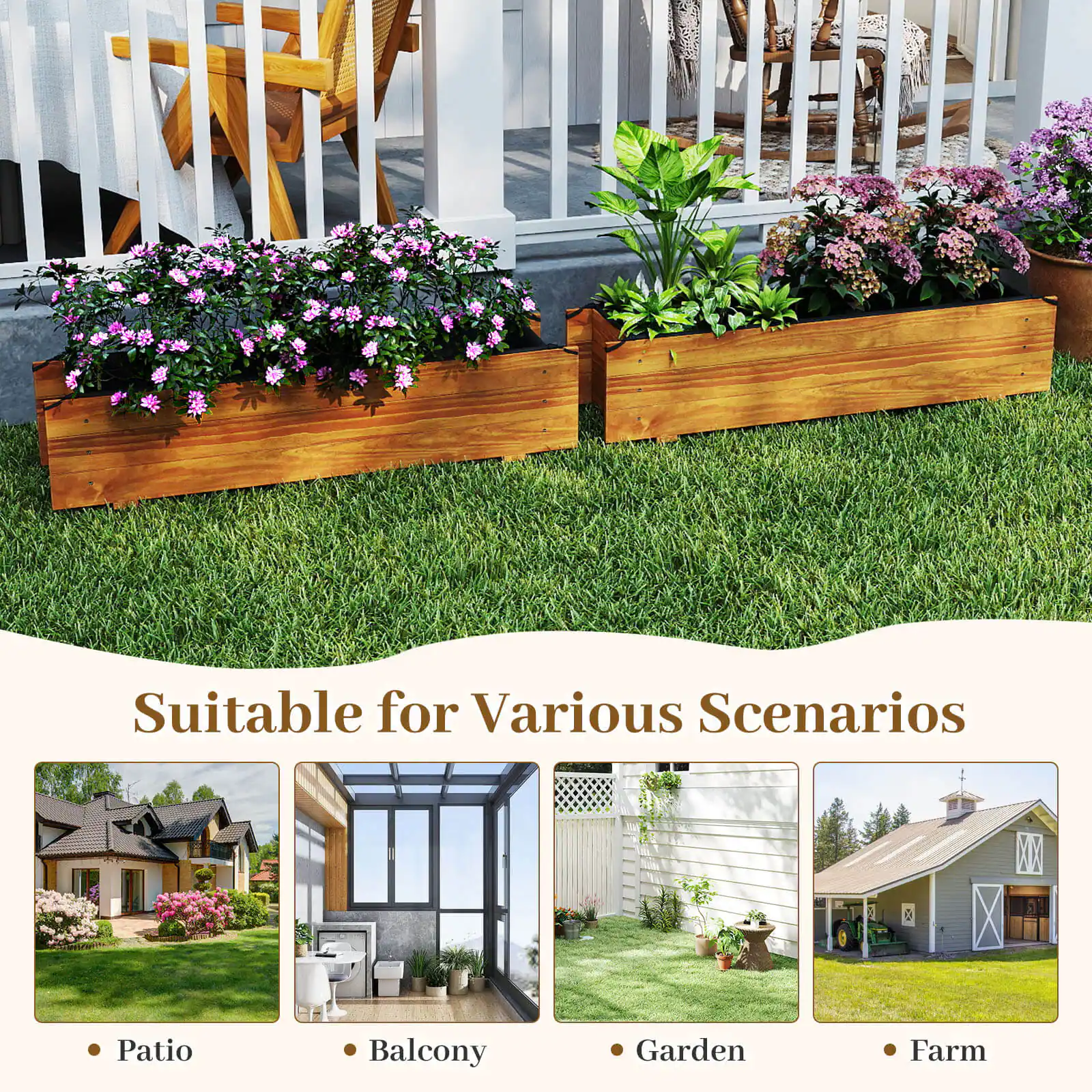 Suitable for Various Scenarios

- Patio
- Balcony
- Garden
- Farm
