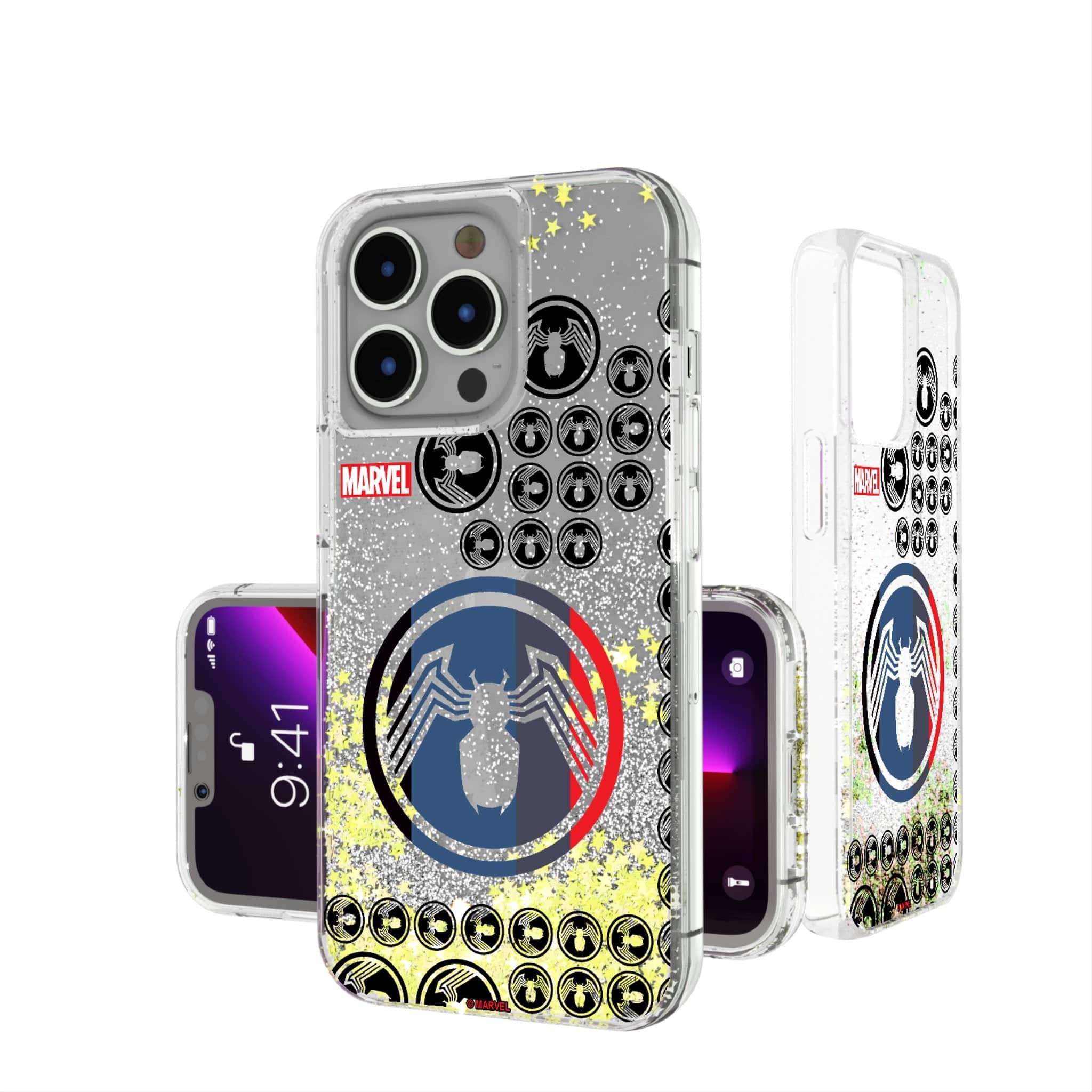 Keyscaper - Marvel Sigil Glitter Phone Case - Apple iPhone 13 Pro - Venom