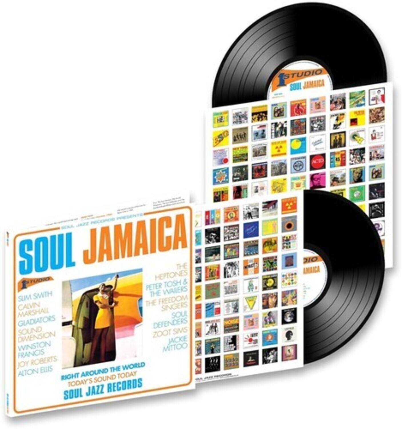 STUDIO SOUL JAMAICA  
CID E3 JAZZ SOUL JAMAICA  
THE TUDIO HEPTONES  
TOSH & PETER WAIERS  
THE FREEDOM CAIVIN THE SINGERS  
MARSHAU SOUL GLADIATORS  
DEFENDERS SOUND  
ZOOT SIMS  
DIMENSION  
JACKE WINSTON MITTOO  
FRANCIS JOY ROBERTS  
ALTON ELUS  
RIGHT AROUND THE WORLD  
TODAY'S SOUND TODAY  
SOUL JAZZ RECORDS  
SOUL JAZZ