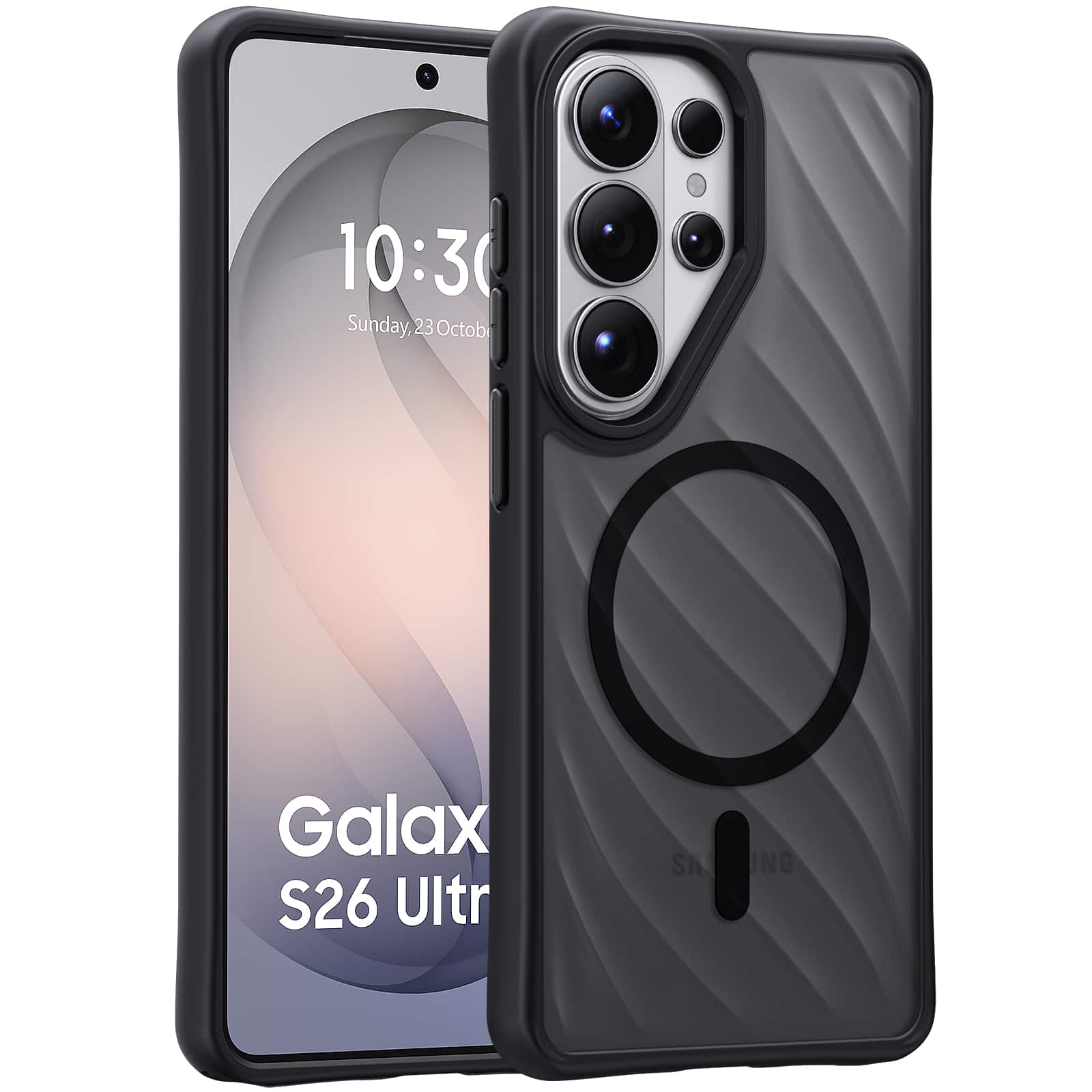 Dteck - Magnetic Shockproof Slim Case for Samsung Galaxy S26 Ultra,Translucent Matte Back Cover,Anti-Scratch Hard PC & TPU Shell - Black price history on PriceWatchPro