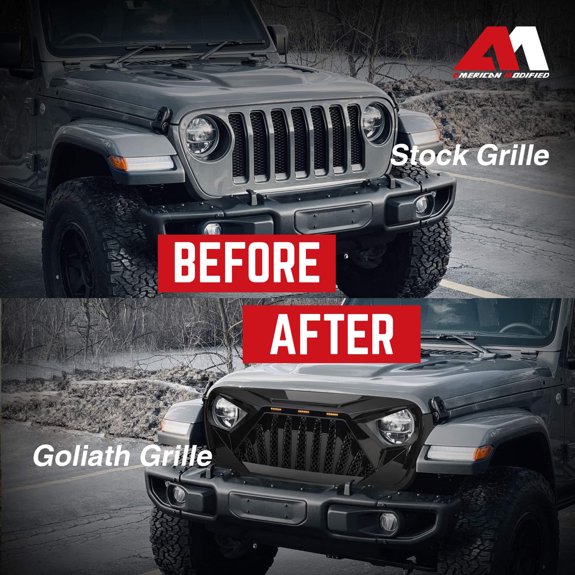 **Before**

Stock Grille

**After**

Goliath Grille