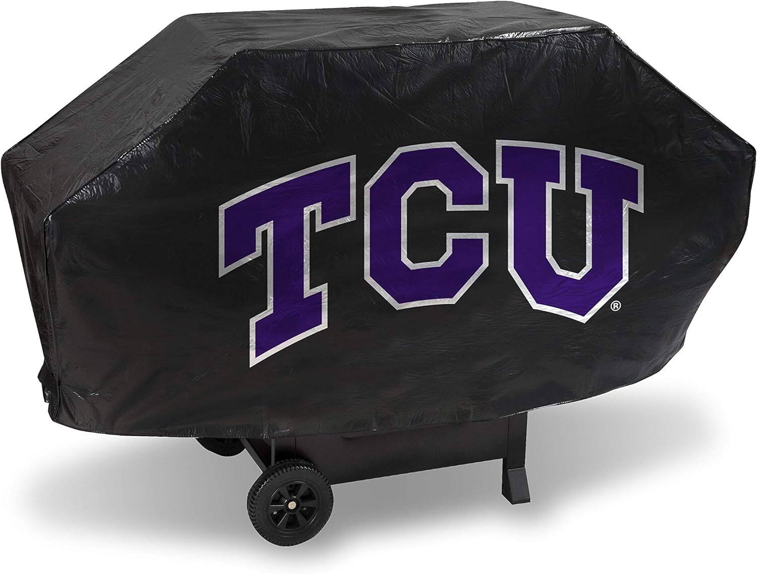 Front. Rico Industries - TCU Texas Christian University Deluxe Grill Cover Deluxe Vinyl Grill Cover - Multi.