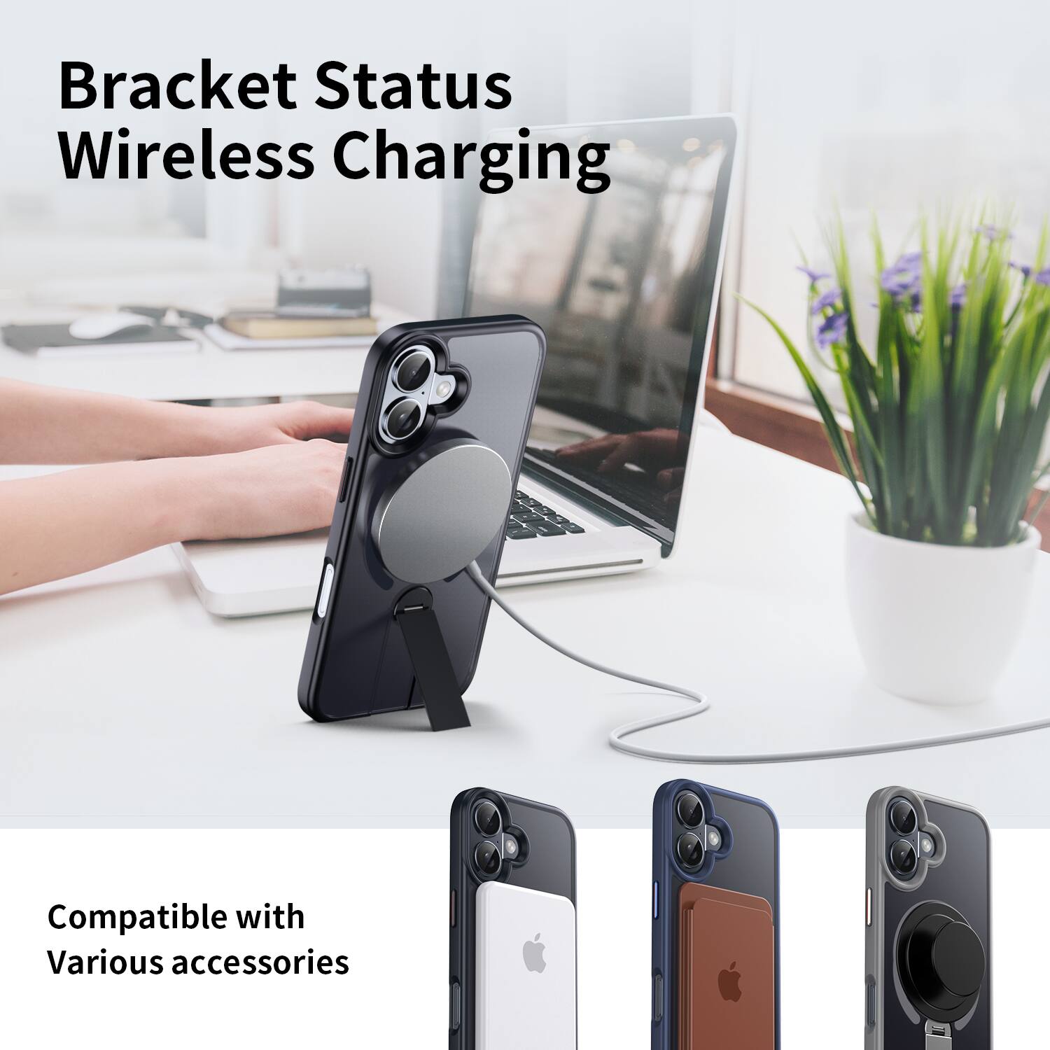 Dteck for Apple iPhone 17 Magnetic Case,Support Wireless Charging,Slim ...