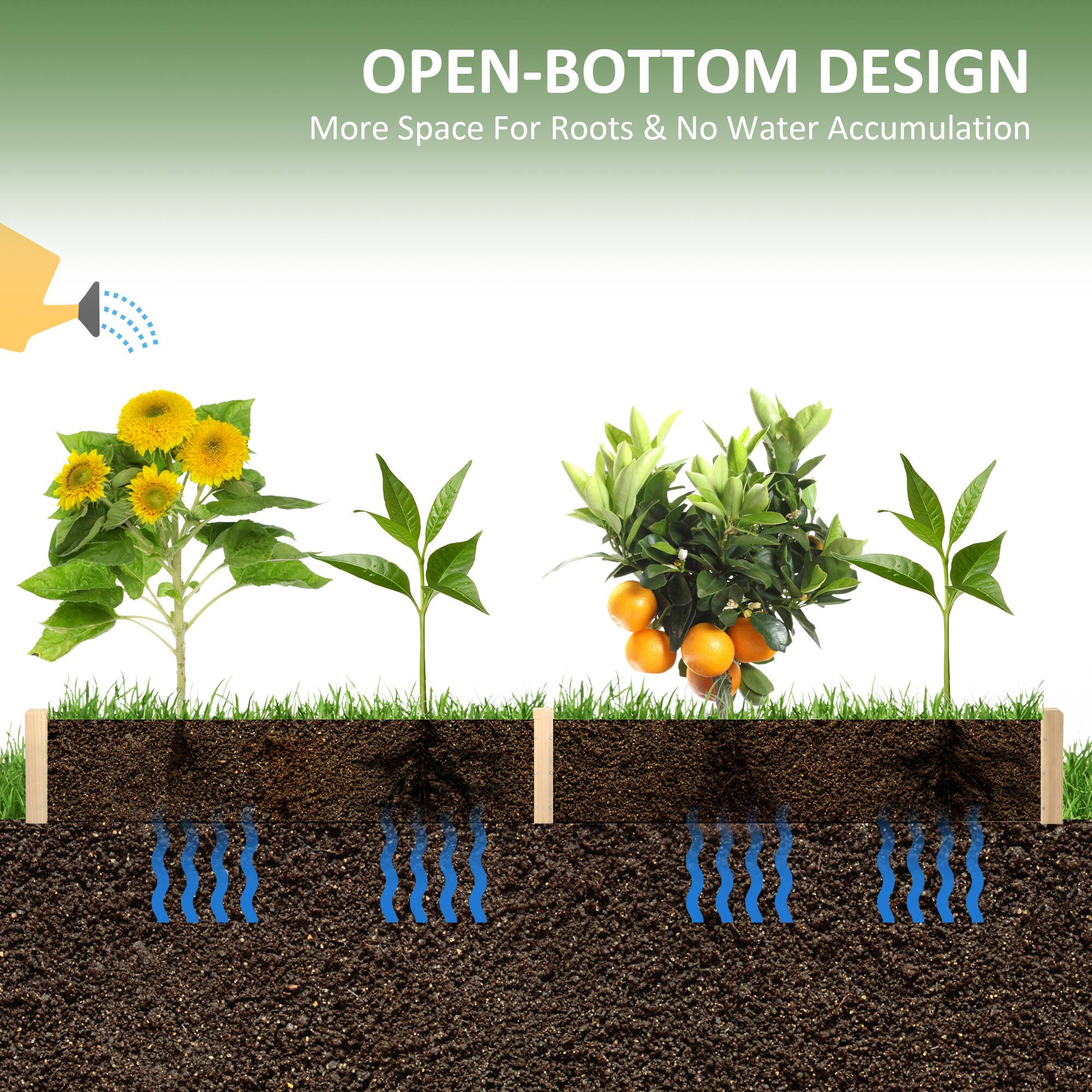 OPEN-BOTTOM DESIGN
More Space For Roots & No Water Accumulation