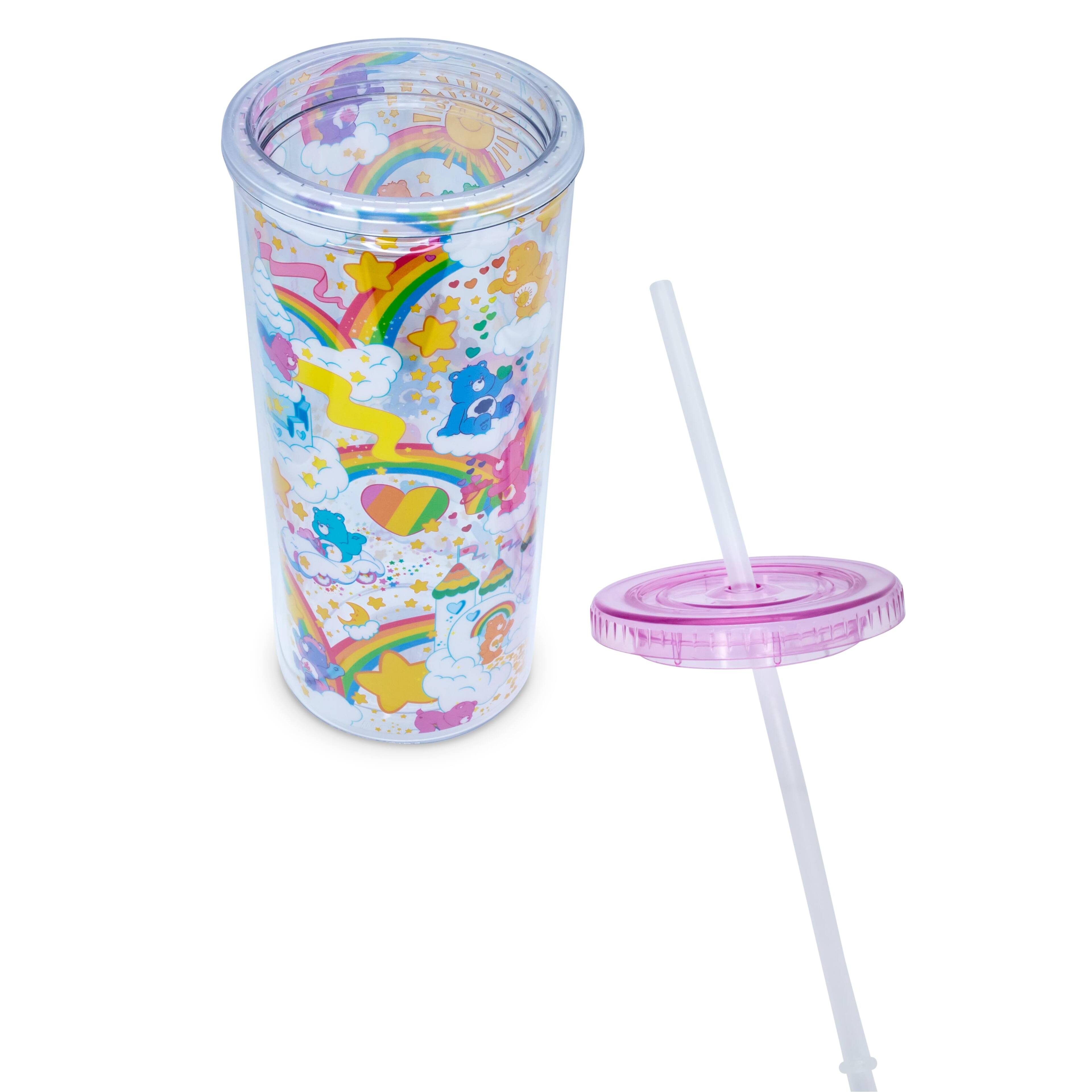 Alt View 10. Silver Buffalo - Care Bears Rainbow Stars Carnival Cup With Lid and Straw | Holds 20 Ounces - Yellow.