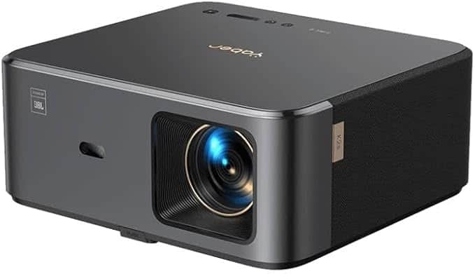 Yaber - K2s Projector 4K with Google TV, With WiFi 6 Bluetooth Projector, Sound by JBL, Dolby Audio, Auto Focus & Keystone - Black
