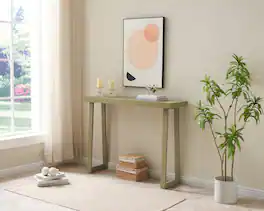 Kings Brand Furniture - Claude Narrow Console Table - Natural
