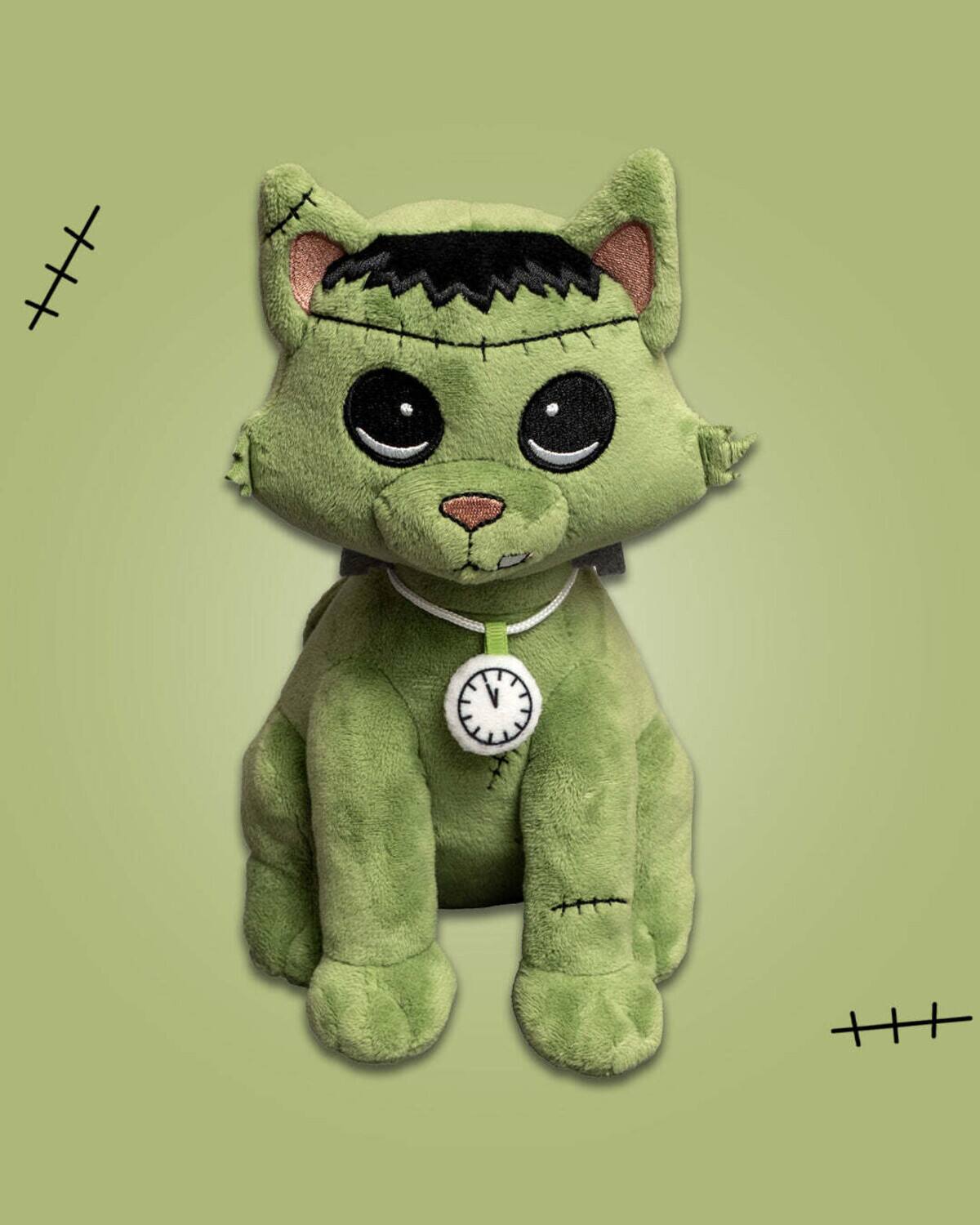 Alt View 3. PopMarket - My Charming Dead - Felinestien Plush - Featuring a Glow in the Dark Watch   - COLLECTIBLES - Multicolor.