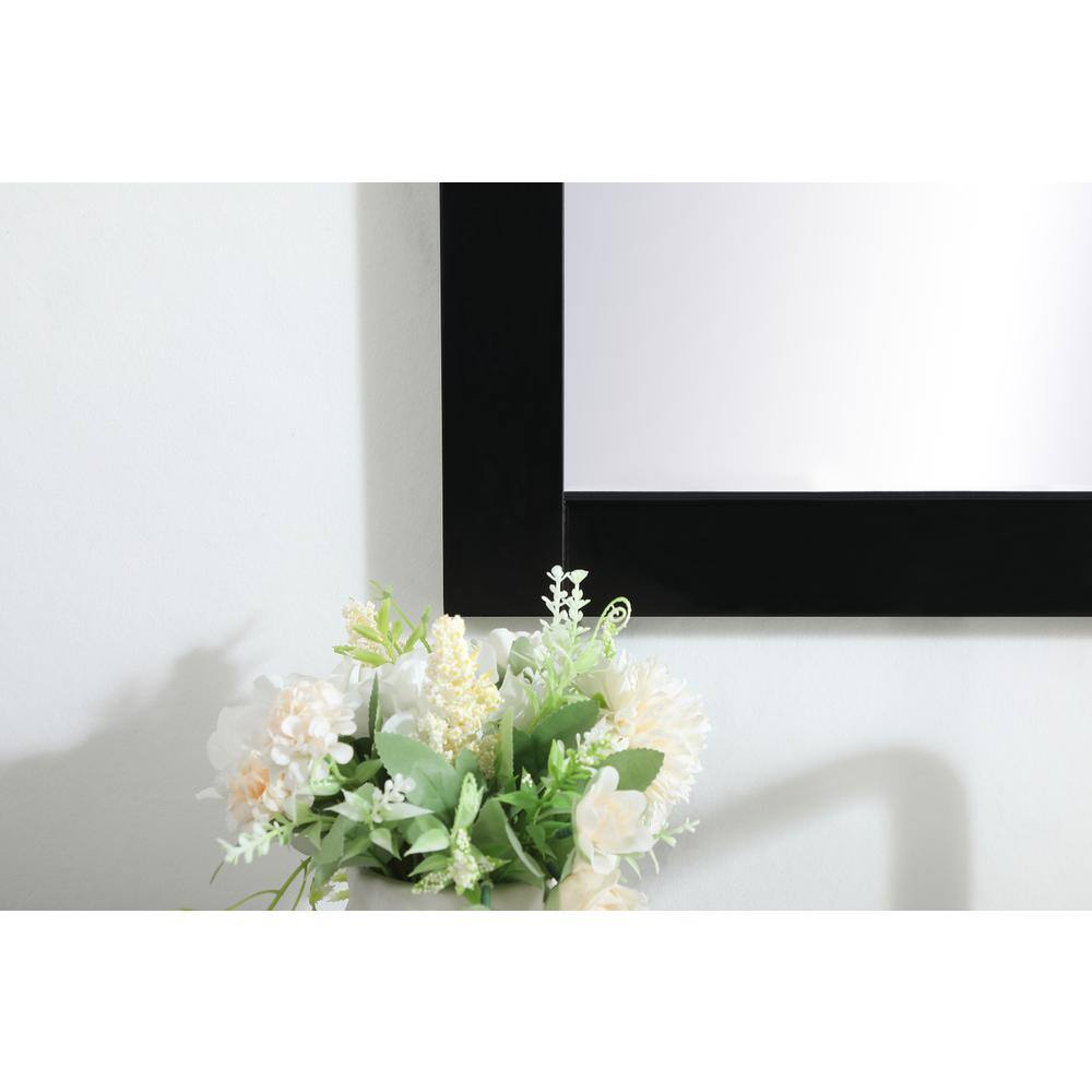 Alt View 6. Elegant Decor - Cole vanity mirror 22 x 32 inch in black - Black.