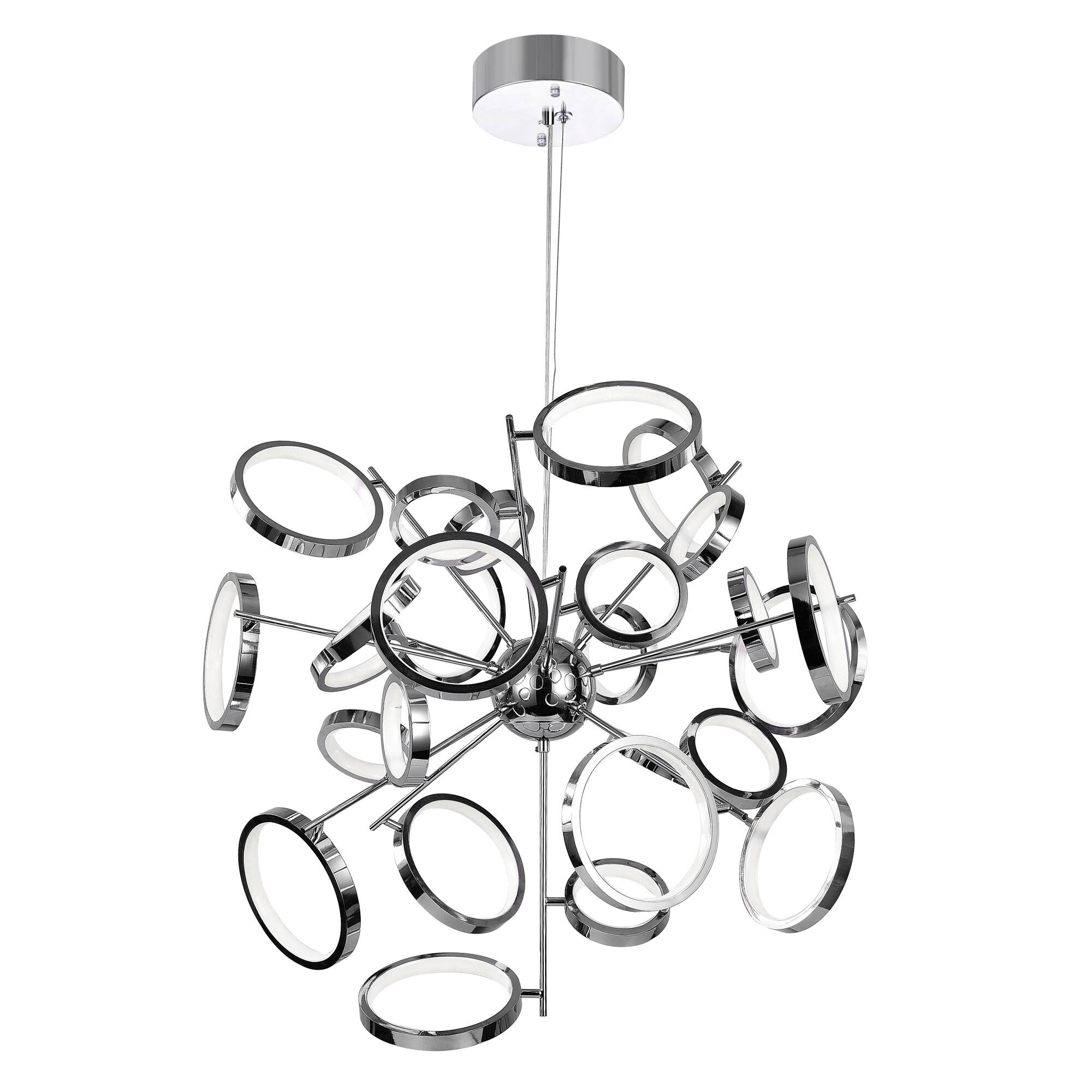 Alt View 1. CWI Lighting - Colette LED Chandelier With Chrome Finish - Chrome.
