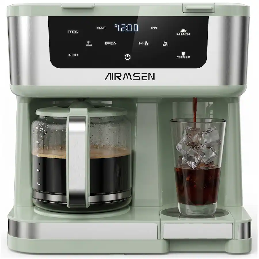 Compresor Coffee AIRMSEN 12 Cup Drip Coffee Maker with K Cup, Programmable, 1 4 Cup ...
