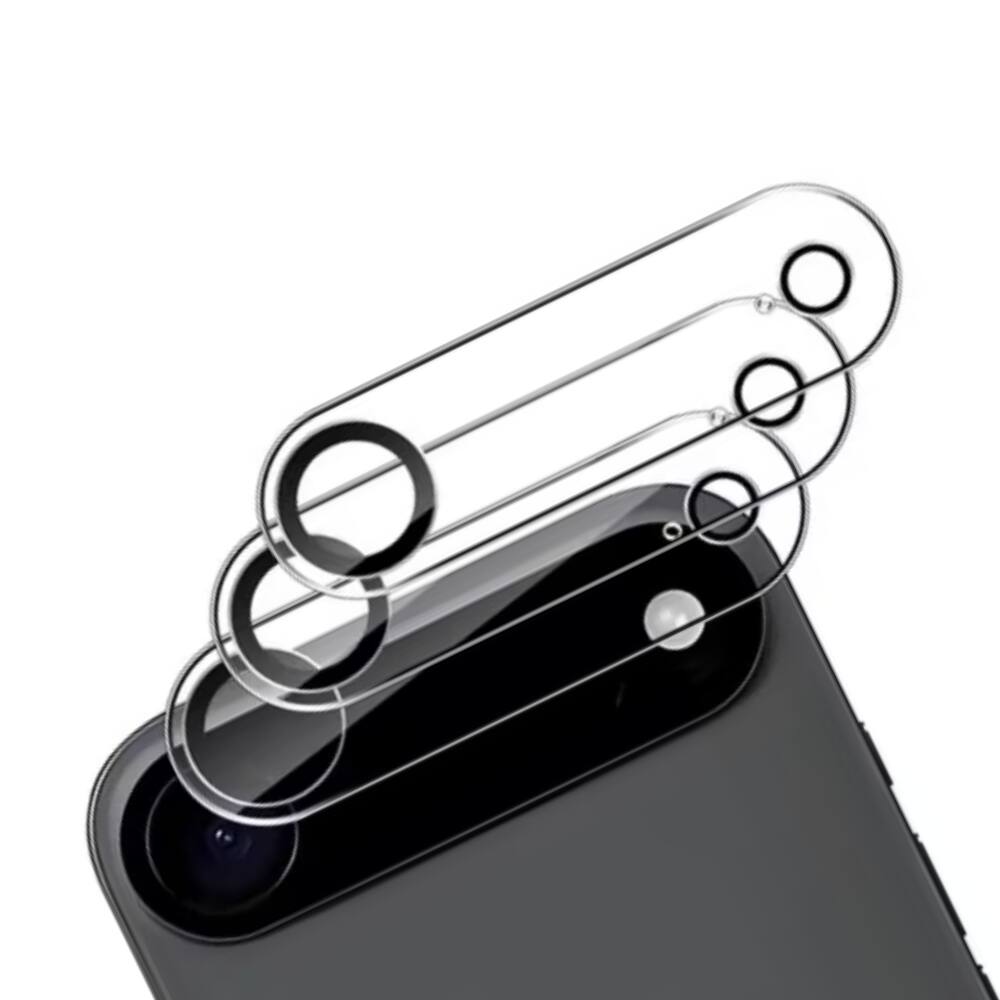 Alt View 2. Qixxronics - 3PCS Qixxronics Camera Lens Protector for iPhone Air Clear Tempered Glass Lens Cover Film - Clear.