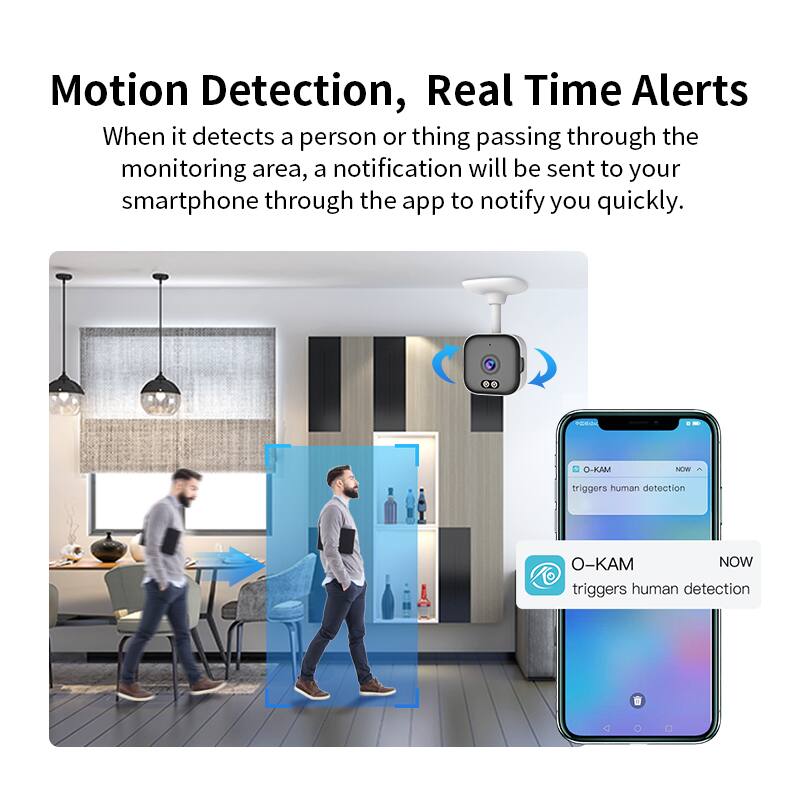 Motion Detection, Real Time Alerts

When it detects a person or thing passing through the monitoring area, a notification will be sent to your smartphone through the app to notify you quickly.

O-KAM NOW triggers human detection