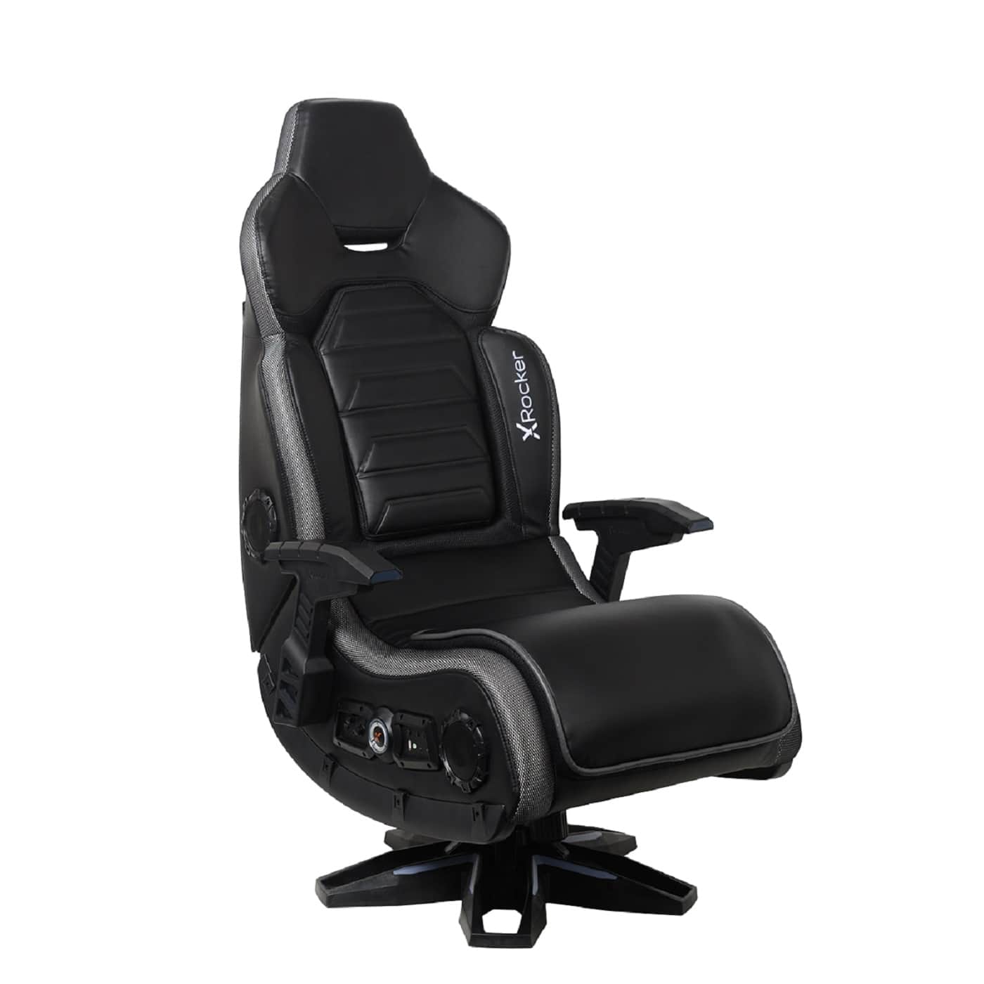 Angle. X Rocker - Evo Elite 4.1 Gaming Chair with Built-in Audio Surround Sound System - Black.