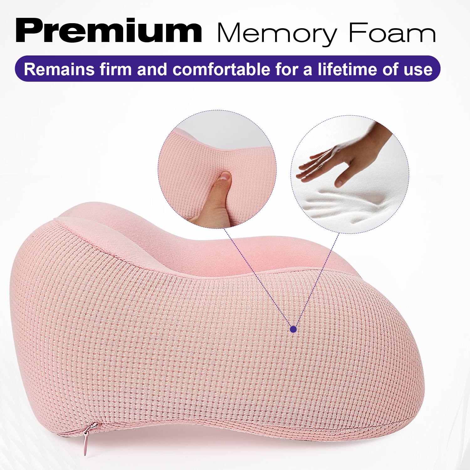 Premium Memory Foam  
Remains firm and comfortable for a lifetime of use